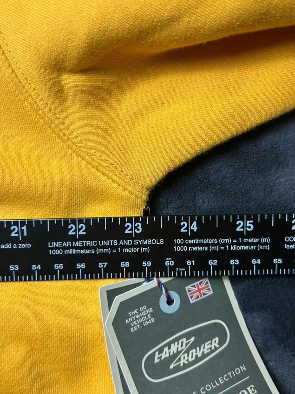 Mens Land Rover X Red Canoe Heritage Pullover Hoody L Yellow Graphic Logo - Picture 6 of 8